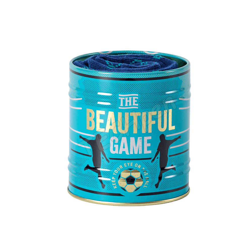 GENTLEMENS GEN934UK STORAGE TIN & SOCK SET - FOOTBALL