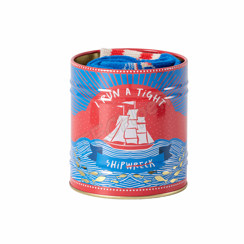 GENTLEMENS GEN943UK STORAGE TIN & SOCK SET - SAILING