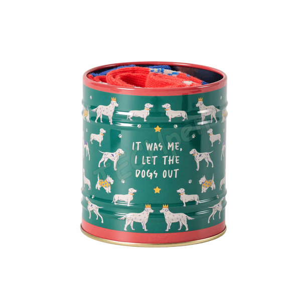GENTLEMENS GEN944UK STORAGE TIN & SOCK SET - DOGS
