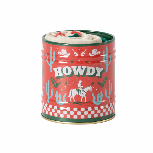 GENTLEMENS GEN946UK STORAGE TIN & SOCK SET - HOWDY