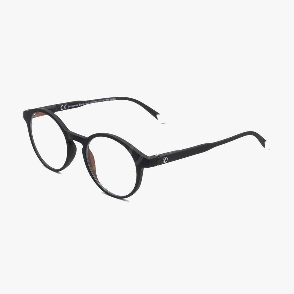BARNER PRESBYOPIAN GLASSES MBN-R+2 LE MARAIS BLACK NOIR READING 49429