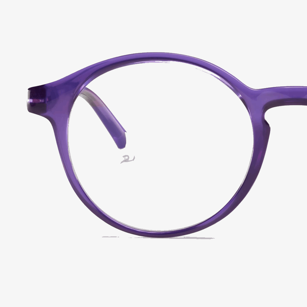 BARNER PRESBYOPIAN GLASSES MGMP 2 LE MARAIS GLOSSY MIDNIGHT PLUM (+2.0) READING 56645