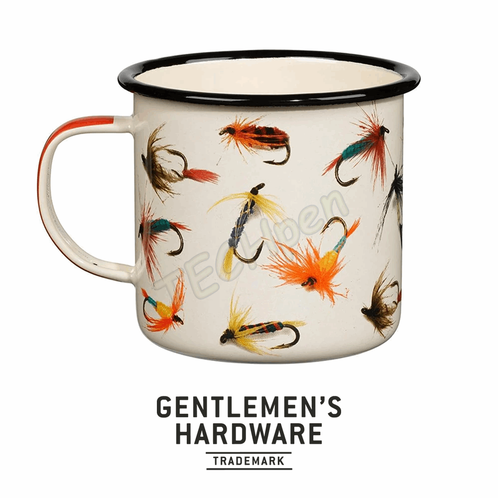 GENTLEMENS NEW ENAMEL MUG - FISH HLS015