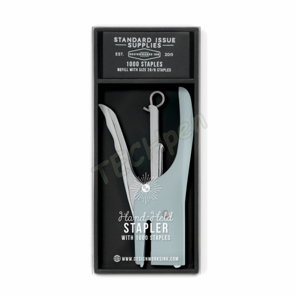 GENTLEMENS HAND HELD STAPLER LIGHT BLUE