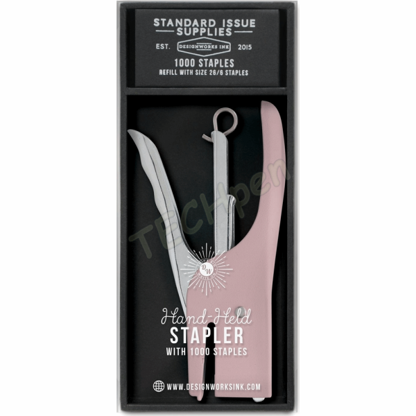 GENTLEMENS HAND HELD STAPLER DUSTY PINK