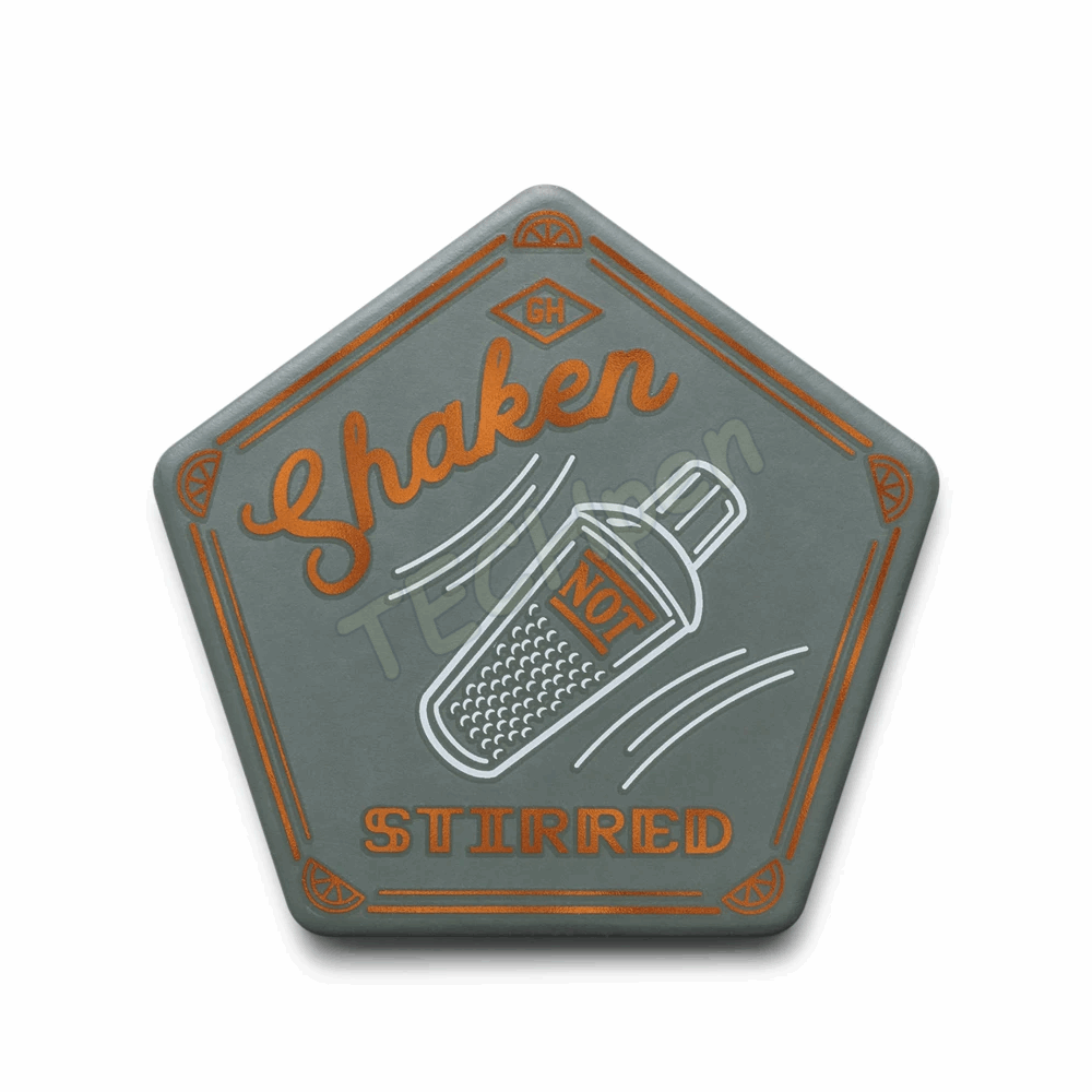 GENTLEMENS PU COASTER SET OF 4 - COCKTAIL GEN642