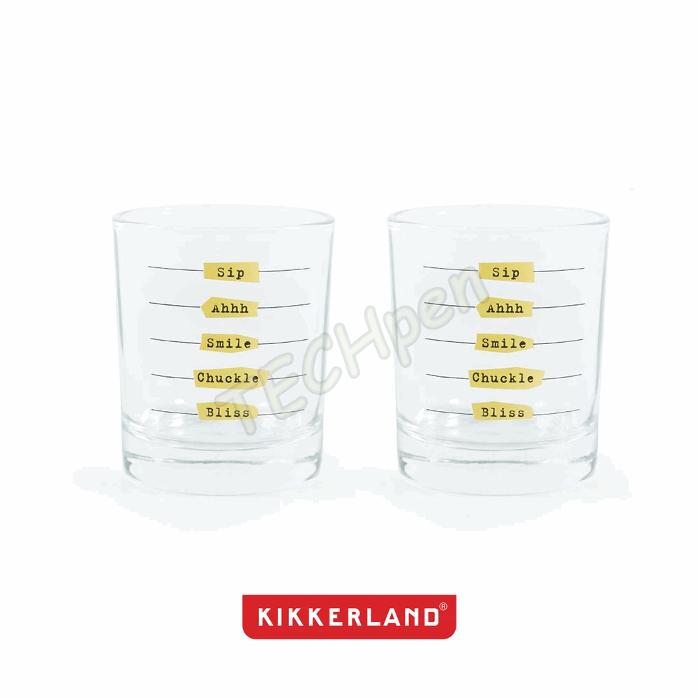 KIKKERLAND FIVE STAGES TO HAPPINESS GLASS GL20