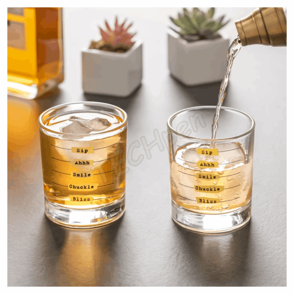 KIKKERLAND FIVE STAGES TO HAPPINESS GLASS GL20