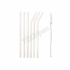 KIKKERLAND CLEAR REUSABLE GLASS STRAWS SET