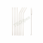 KIKKERLAND CLEAR REUSABLE GLASS STRAWS SET