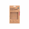 KIKKERLAND CLEAR REUSABLE GLASS STRAWS SET