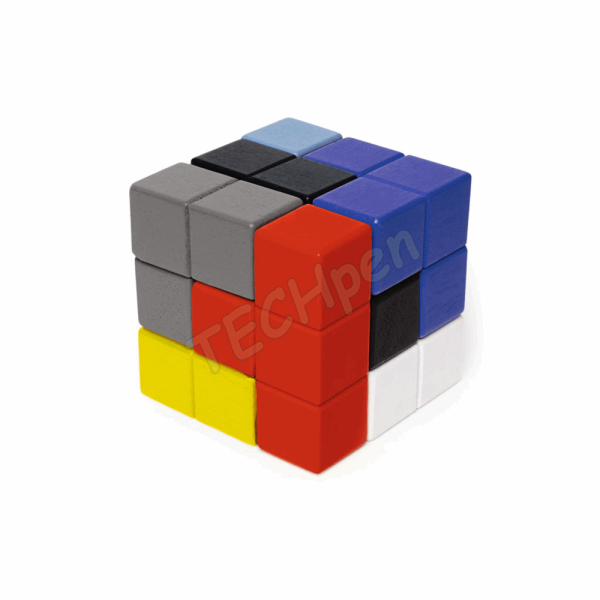 KIKKERLAND BLOCK CUBE 3D WOODEN PUZZLE