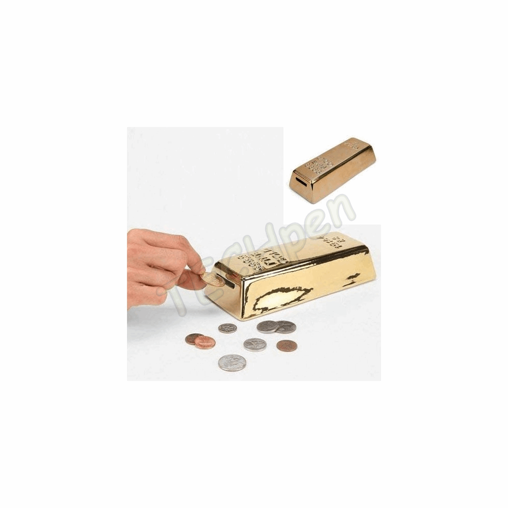 KIKKERLAND COIN BANK GOLD BAR PB17