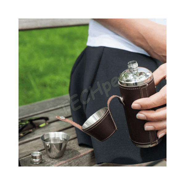 KIKKERLAND FLASK LEATHER BA58