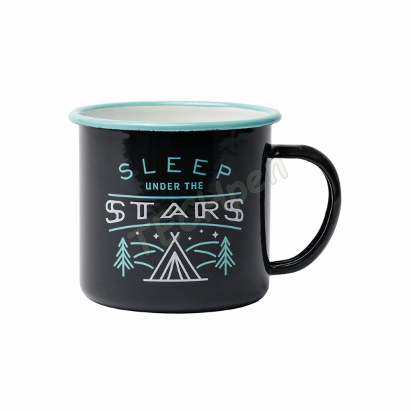 GENTLEMENS NEW ENAMEL MUG - BLACK GEN636