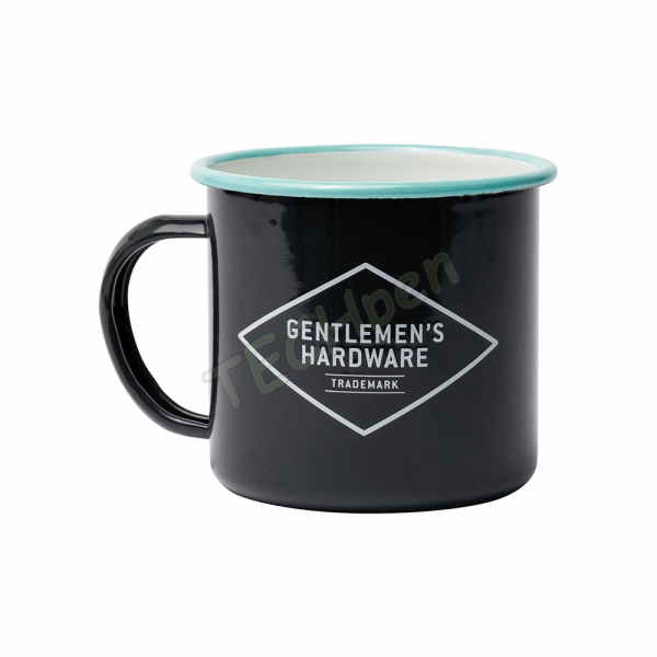 GENTLEMENS NEW ENAMEL MUG - BLACK GEN636