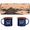 GENTLEMENS SET OF TWO ENAMEL ESPRESSO MUGS GΕΝ323