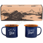 GENTLEMENS SET OF TWO ENAMEL ESPRESSO MUGS GΕΝ323