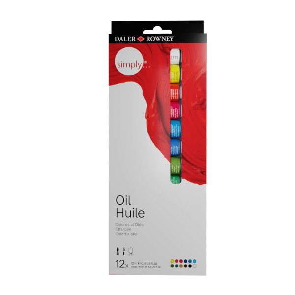 DALER ROWNEY SIMPLY OIL SET 12τμχ Χ 12mm 118500100