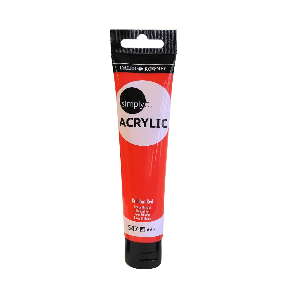 DALER ROWNEY SIMPLY ACRYL SL 75ml BRILL RED 126975547