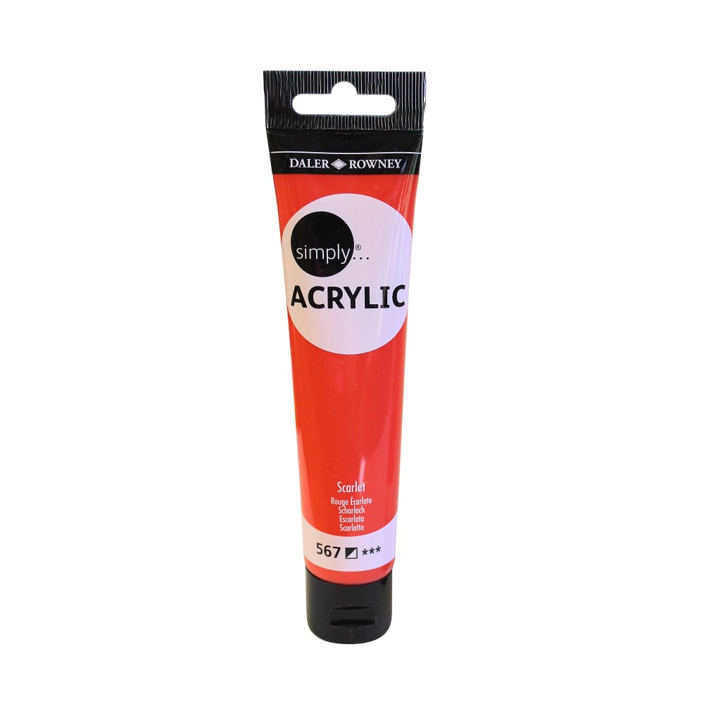DALER ROWNEY SIMPLY ACRYL SL 75ml SCARLET 126975567