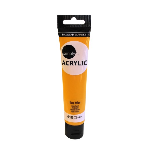 DALER ROWNEY SIMPLY ACRYL SL 75ml DEEP YELLOW 126975618