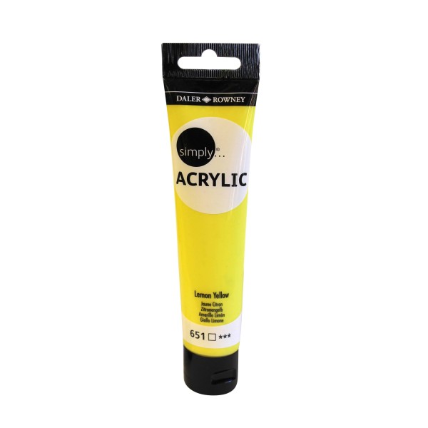 DALER ROWNEY SIMPLY ACRYL SL 75ml LEMON YELLOW 126975651