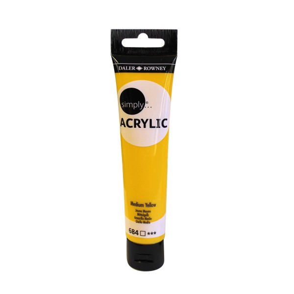 DALER ROWNEY SIMPLY ACRYL SL 75ml MEDIUM YELLOW 126975684