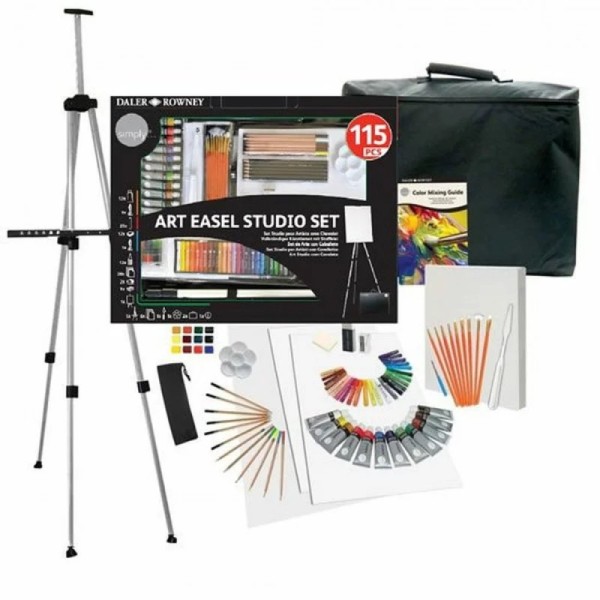 DALER ROWNEY ART EASEL STUDIO SET 115pcs 196500604