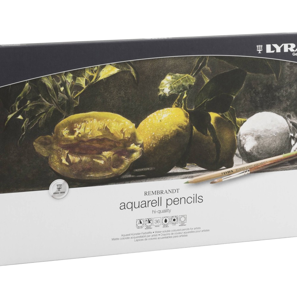 LYRA ΞΥΛΟΜΠΟΓΙΕΣ REMBRANDT AQUARELL HI QUALITY ΣΕΤ 36τμχ ΣΕ ΜΕΤΑΛΛΙΚΗ ΚΑΣΕΤΙΝΑ NATURAL COLORS  002011360