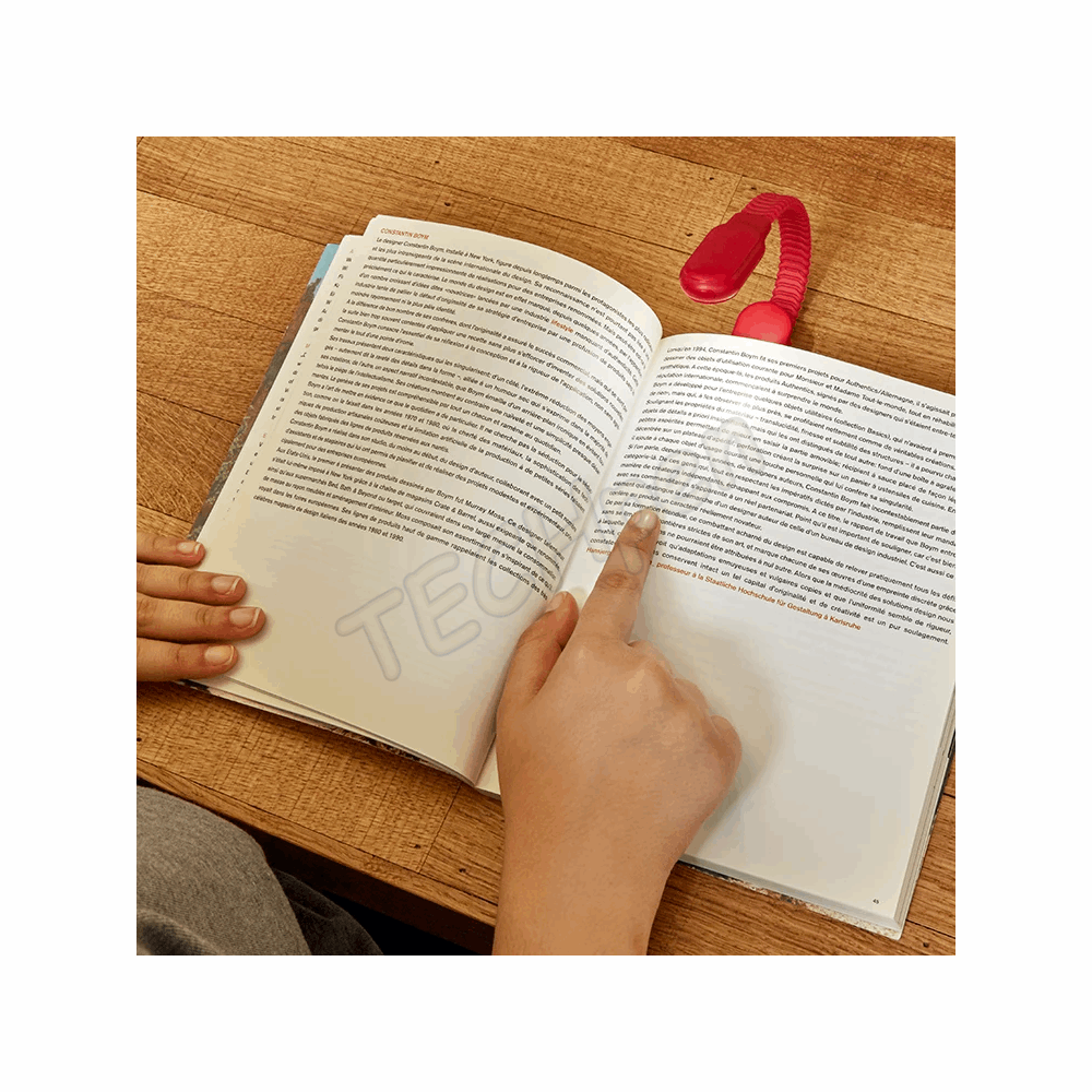 KIKKERLAND RECHERGEABLE CLIP BOOK LIGHT RED BL13-RD-EU