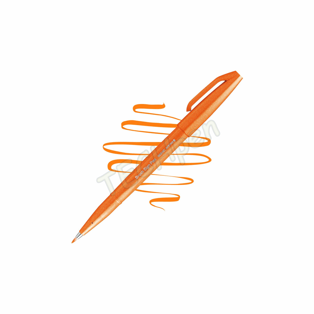 PENTEL TOUCH BRUSH SING PEN ΠΟΡΤΟΚΑΛΙ SES15CF