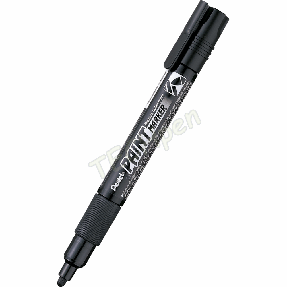 PENTEL ΜΑΡΚΑΔΟΡΟΣ ΑΝΕΞΙΤΗΛΟΣ PAINT PERMANENT MARKER GRAPHITTΙ 4mm ΜΑΥΡO MMP20A