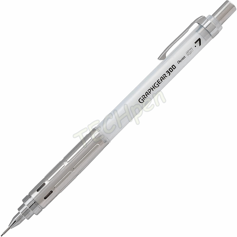 PENTEL ΜΗΧΑΝΙΚΟ ΜΟΛΥΒΙ 0,7mm GRAPHGEAR 300 PG317TW WHITE PHMHX-PG317TW