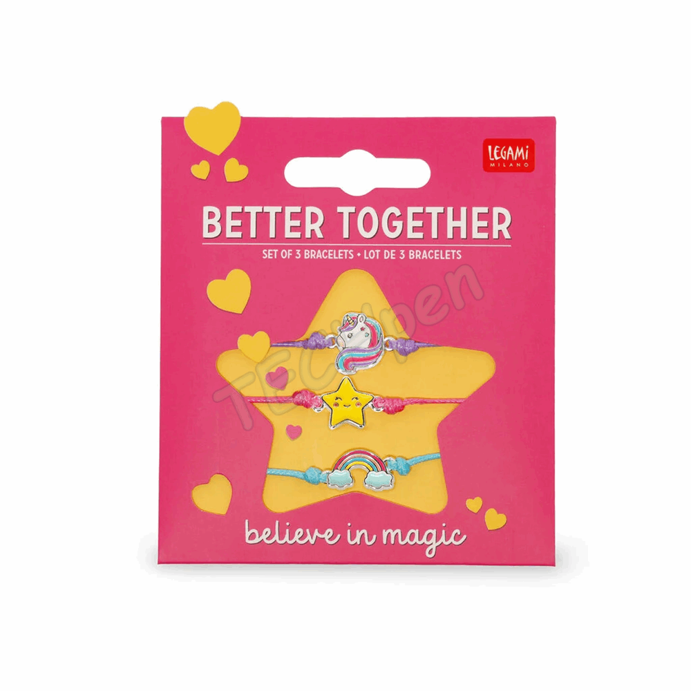 LEGAMI BRA0006 BETTER TOGETHER - SET OF 3 BRACELETS - UNICORN