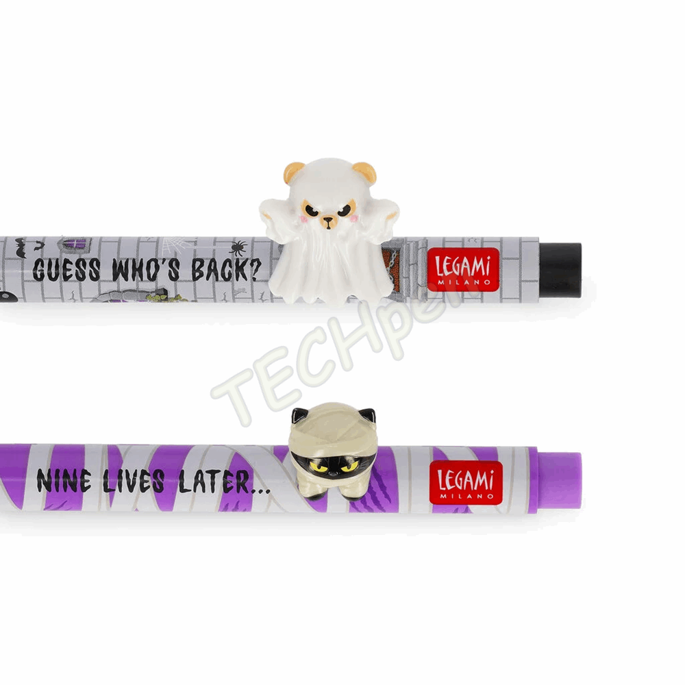 LEGAMI HALLOWEEN 2026 -  CPPSET3 SHAKE YOUR BONES - SPOOKY PARTY - 2 GEL PENS ANIMAL DECORATION - SECRET TRICK OR TREAT 2026 2+3 - 0,5 MM