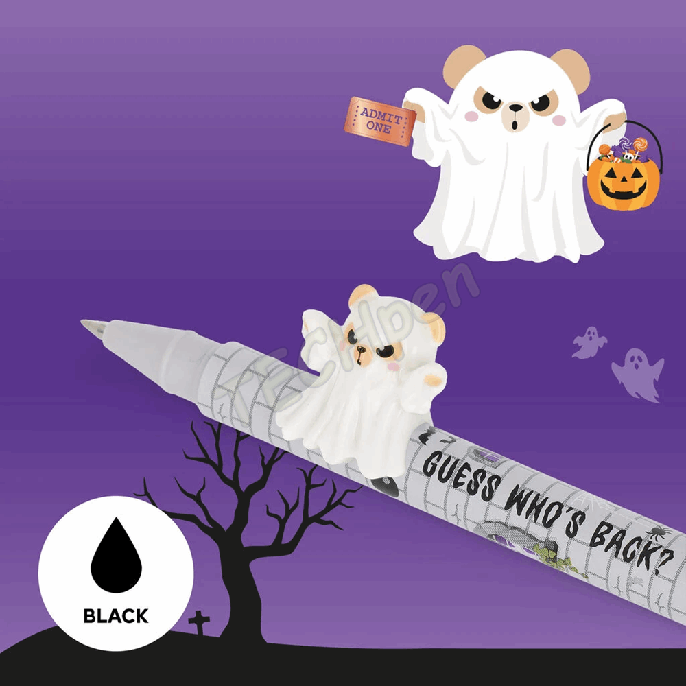 LEGAMI HALLOWEEN 2026 -  CPPSET3 SHAKE YOUR BONES - SPOOKY PARTY - 2 GEL PENS ANIMAL DECORATION - SECRET TRICK OR TREAT 2026 2+3 - 0,5 MM