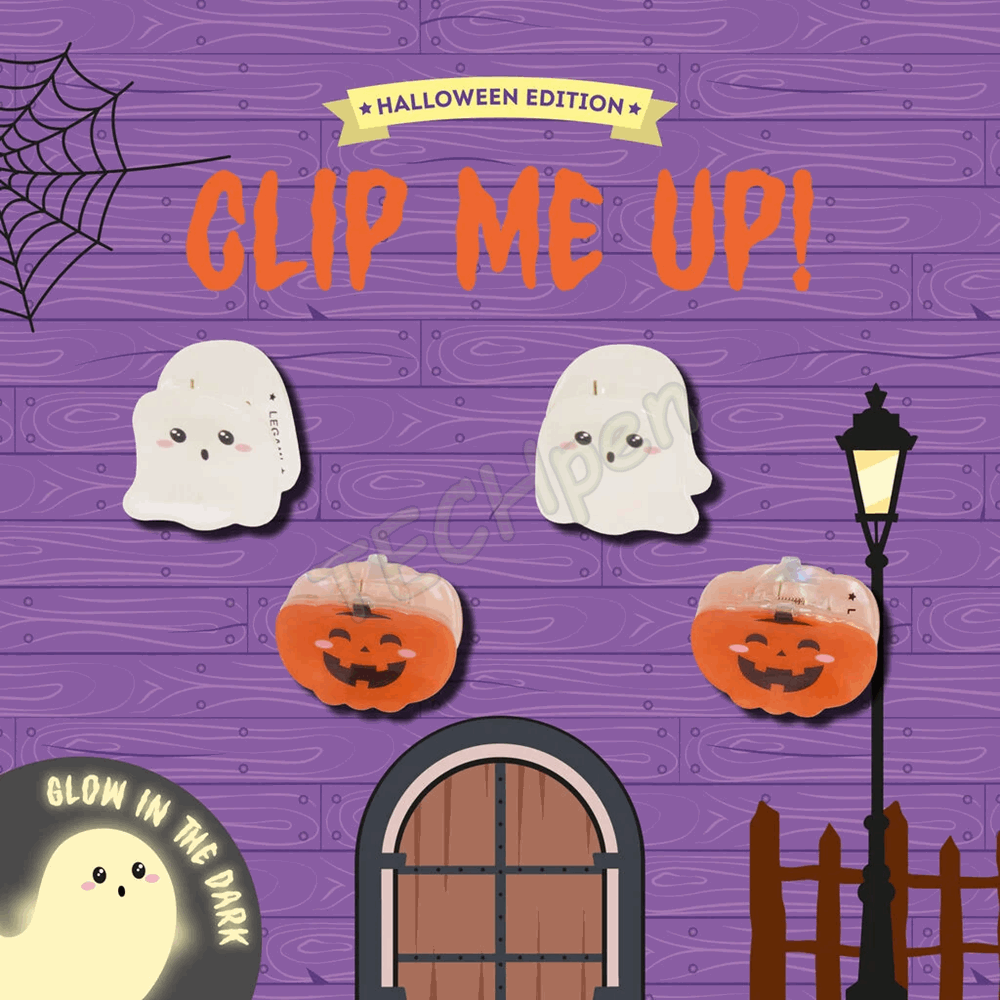 LEGAMI HALLOWEEN 2026 -  HCL0005 CLIP ME UP! - SET OF 4 MINI HAIR CLIPS - GHOST + BAT