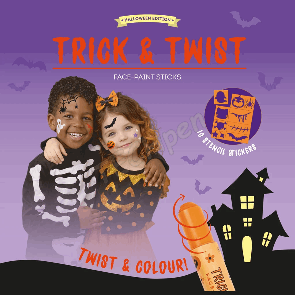LEGAMI HALLOWEEN 2026 -  FPS0001 TRICK&TWIST - FACE PAINT STICKS - HALLOWEEN