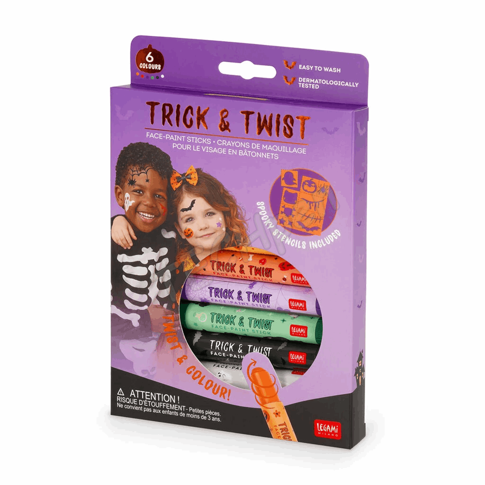 LEGAMI HALLOWEEN 2026 -  FPS0001 TRICK&TWIST - FACE PAINT STICKS - HALLOWEEN