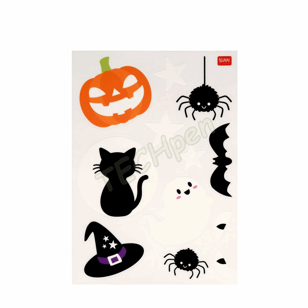 LEGAMI HALLOWEEN 2026 -  WDS0003 WINDO-WOW - 40 STATIC CLING STICKERS - HALLOWEEN
