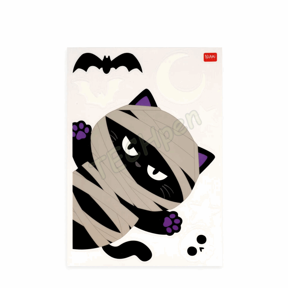 LEGAMI HALLOWEEN 2026 -  WDS0003 WINDO-WOW - 40 STATIC CLING STICKERS - HALLOWEEN