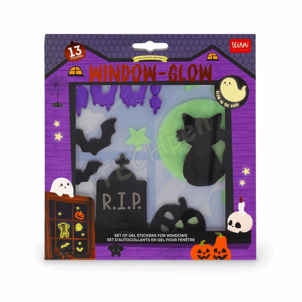 LEGAMI HALLOWEEN 2026 -  GGH0002 WINDO-GLOW - SET OF GEL STICKERS FOR WINDOW - SMALL