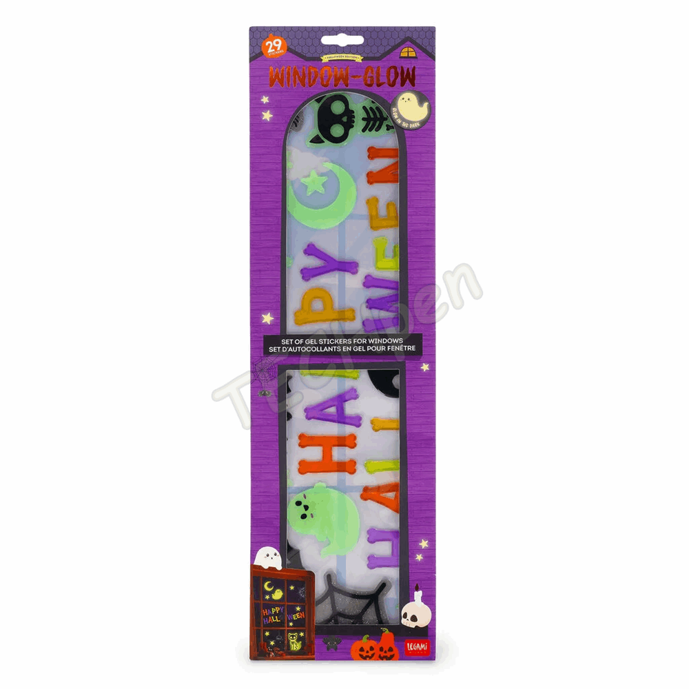 LEGAMI HALLOWEEN 2026 -  GGH0003 WINDO-GLOW - SET OF GEL STICKERS FOR WINDOW - LARGE