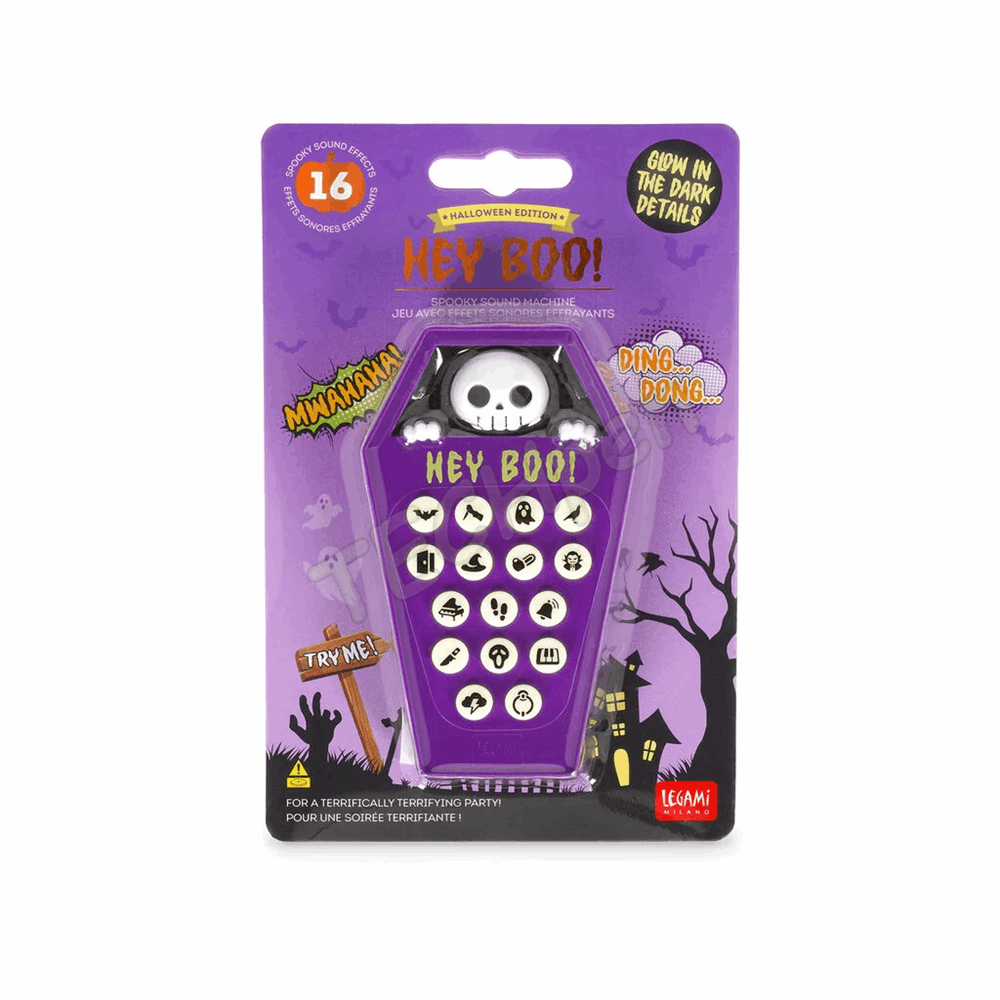 LEGAMI HALLOWEEN 2026 -  SM0003 HEY BOO! - SPOOKY SOUND MACHINE - COFFIN