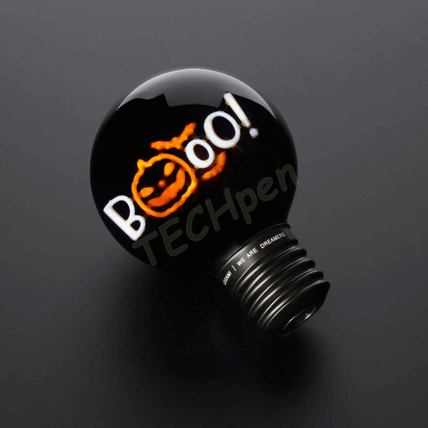 LEGAMI HALLOWEEN 2026 -  CLB0022 BULB FICTION - LIGHT-BULB SHAPED TABLE LAMP - PUMPKIN - BOOO!