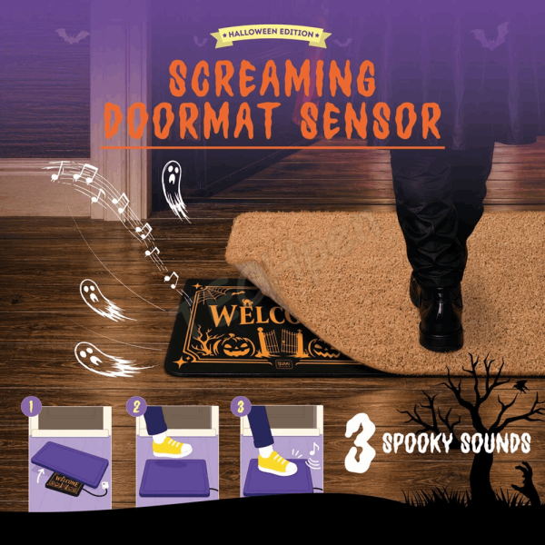 LEGAMI HALLOWEEN 2026 -  DMAT0001 SCREAMING DOORMAT - UNDERMAT WITH SOUND EFFECTS