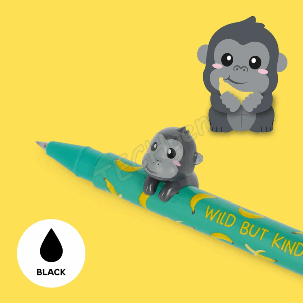 LEGAMI CPP0030 LOVELY FRIENDS - GEL PEN WITH ANIMAL DECORATION - GORILLA - 0,5 MM - BLACK INK