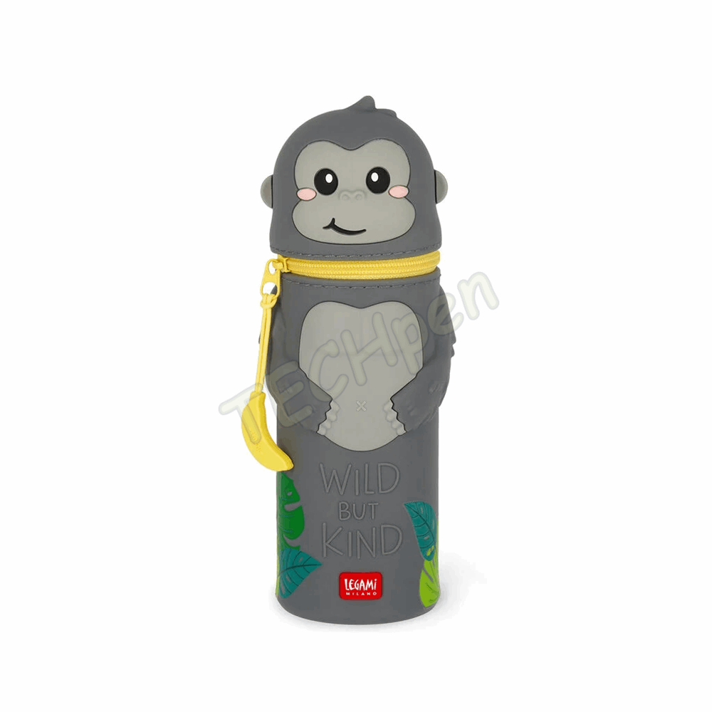 LEGAMI KA0026 KAWAII - 2-IN-1 SILICONE PENCIL CASE - GORILLA