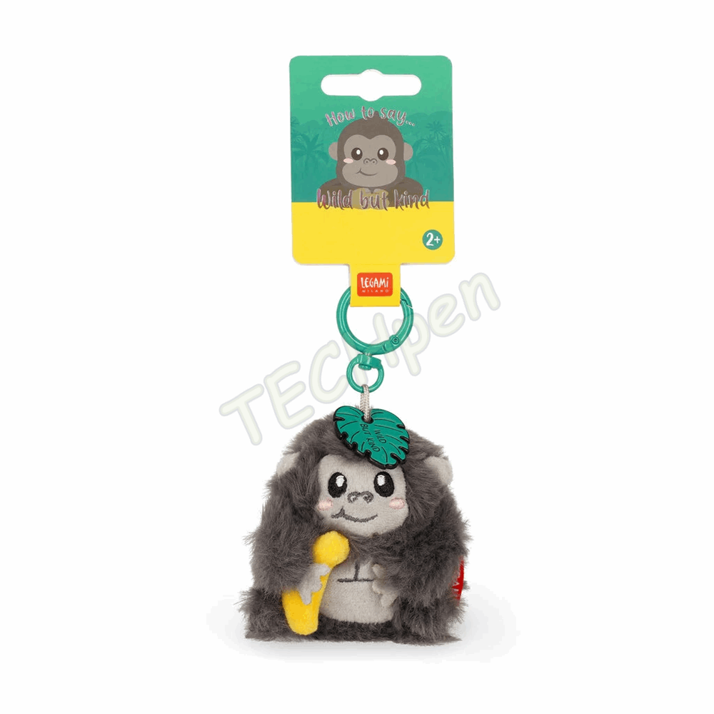 LEGAMI SPK0019 SUPER SOFT! - PLUSH KEY RING - GORILLA - TINY
